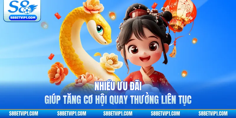 Nhiều ưu đãi giúp tăng cơ hội quay thưởng liên tục