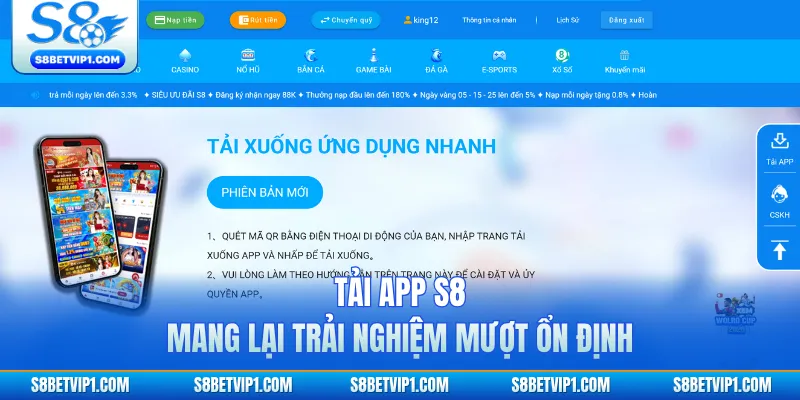 Tải App S8 Siêu Nhanh Trải Nghiệm Mượt Chỉ Vài Phút 3 Tải app S8 mang lại trải nghiệm mượt ổn định